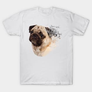 Pug Shattered Designer T-Shirt for Dog Lovers T-Shirt